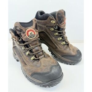 Irish Setter Work Boots Mens 9.5 EH Steel Toe Waterproof Vibram Brown